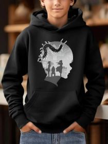 Men's Printed Hooded Sweatshirt (Option: Black-XL)