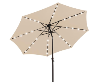 Nix KS All-iron Lamp Beads In The Pillar Umbrella 9-8-38- Beige (Option: Beige9 FT)
