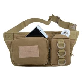 Outdoor Waist Bag Worker Bag Wallet Waterproof Bag Invisible Running Waist Bag Cell Phone Bag Men's Waist Bag (Color: Brown)