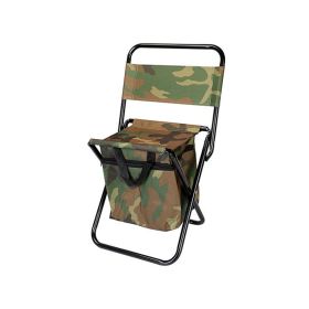 Foldable Fishing Chair With Backrest for Camping Hiking (Color: camouflage, Type: Style A)