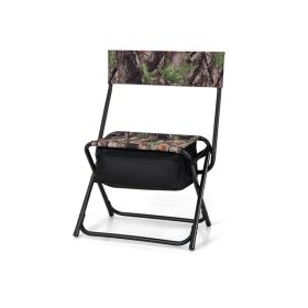 Foldable Fishing Chair With Backrest for Camping Hiking (Color: camouflage, Type: Style B)